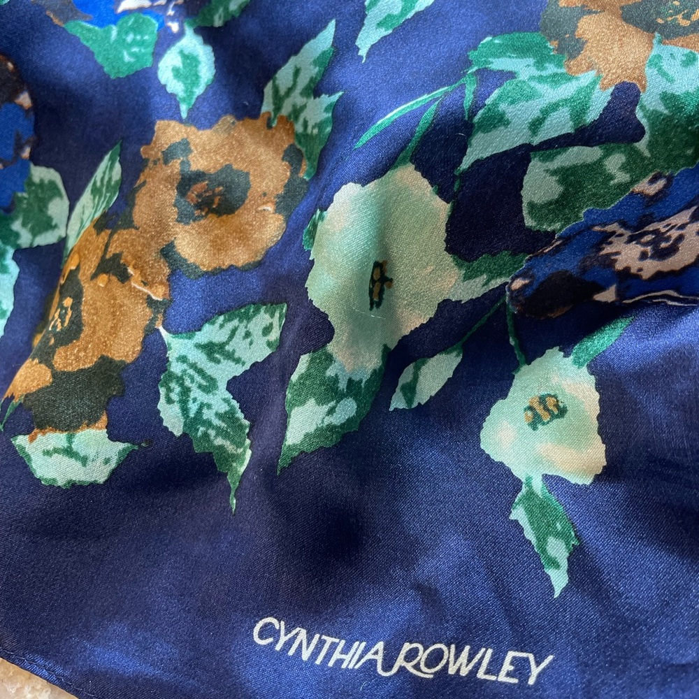 Cynthia Rowley Silk Scarf 14x68” Floral